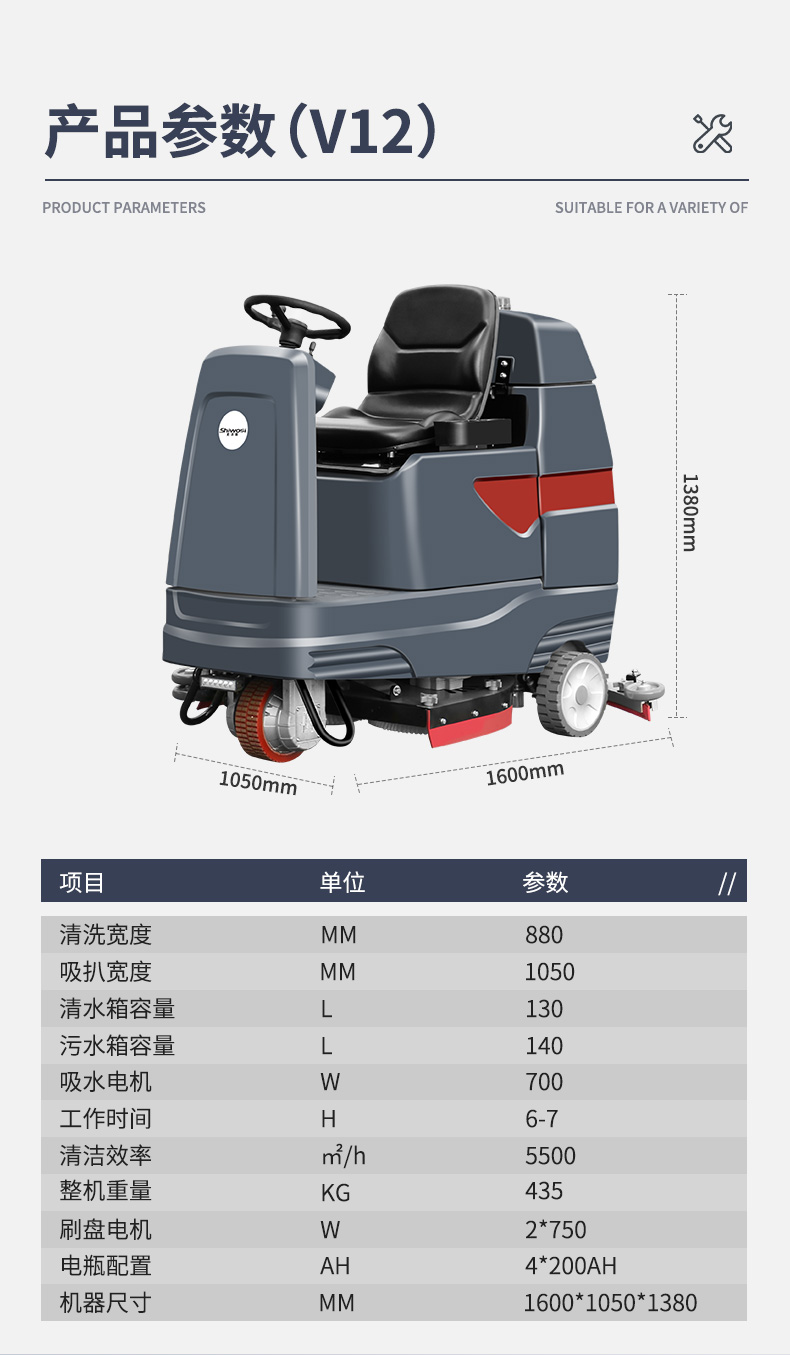 史沃斯V12大型工业驾驶式洗地机(图20)