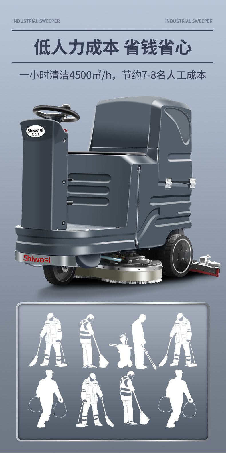 史沃斯V9大型驾驶式洗地吸干机(图6)